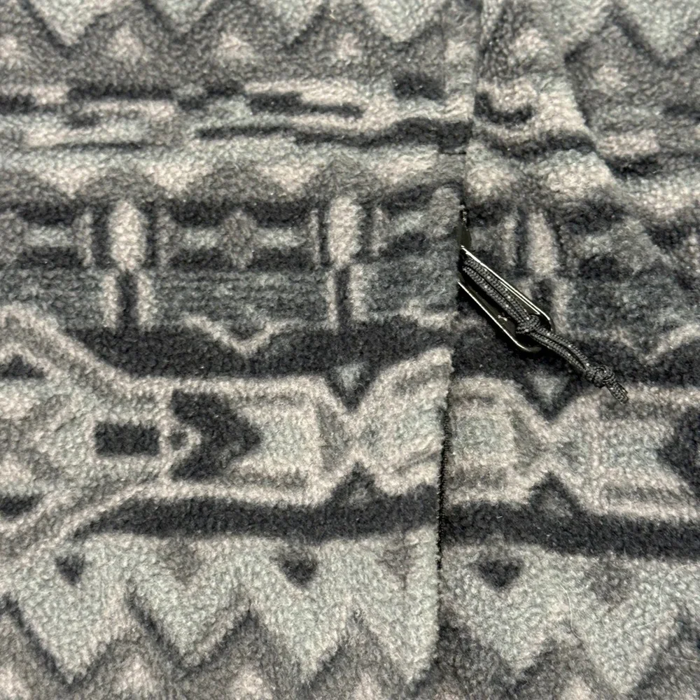 Columbia Fleece Jacket Mens XXL Grey Aztec Geometric Full Zip Excellent‎ Print